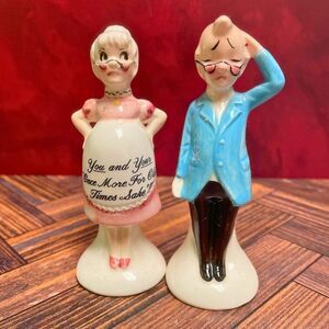 Vintage (50's/60's) Enesco "You and Your Once More for Ol' Times Sake" Shakers